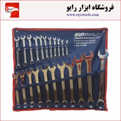 مجموعه 22 عددی آچار یکسر تخت و یکسر رینگی سان تولز